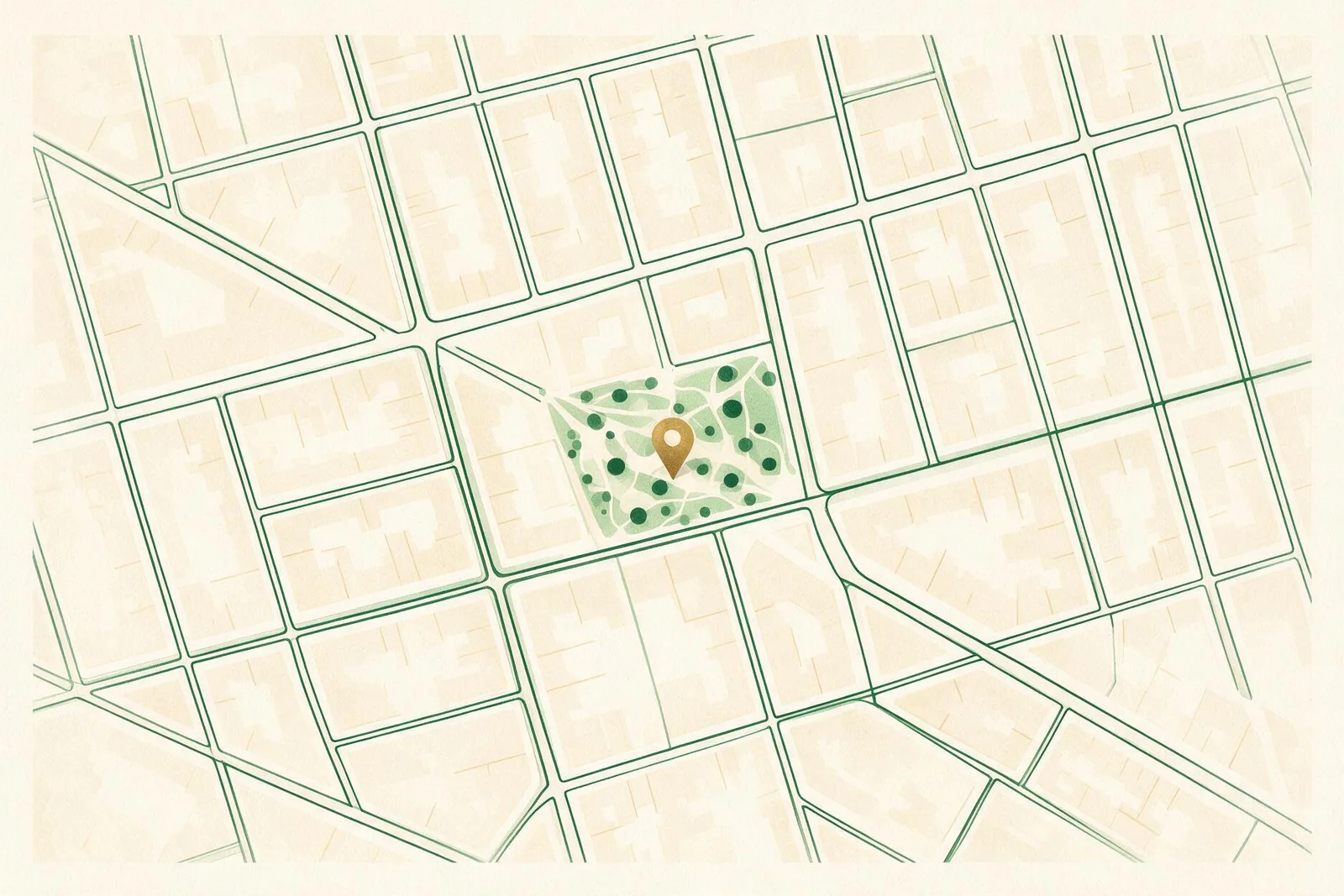 Illustrated map of the hotel's location in Mayfair, with a marker over the house on Culross Street